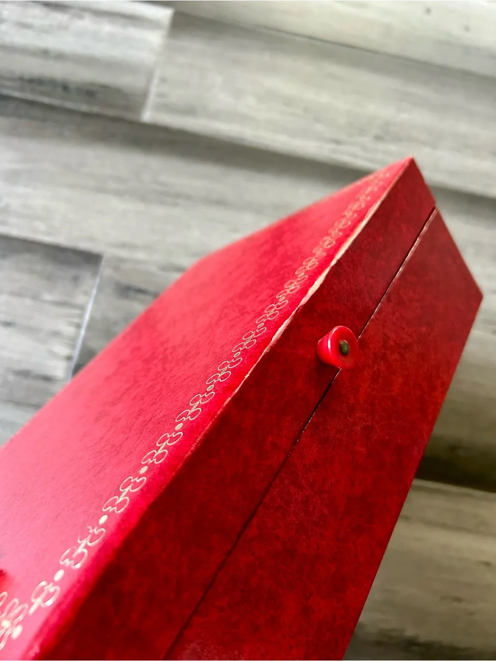 Vintage MCM Large Faux Leather Bound Velvet Lined Jewelry Box